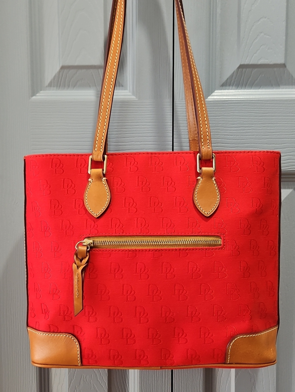 🌹 BIG WEEKEND SALE Dooney & Bourke Red Richmond Shopper Tote - Picture 2 of 16